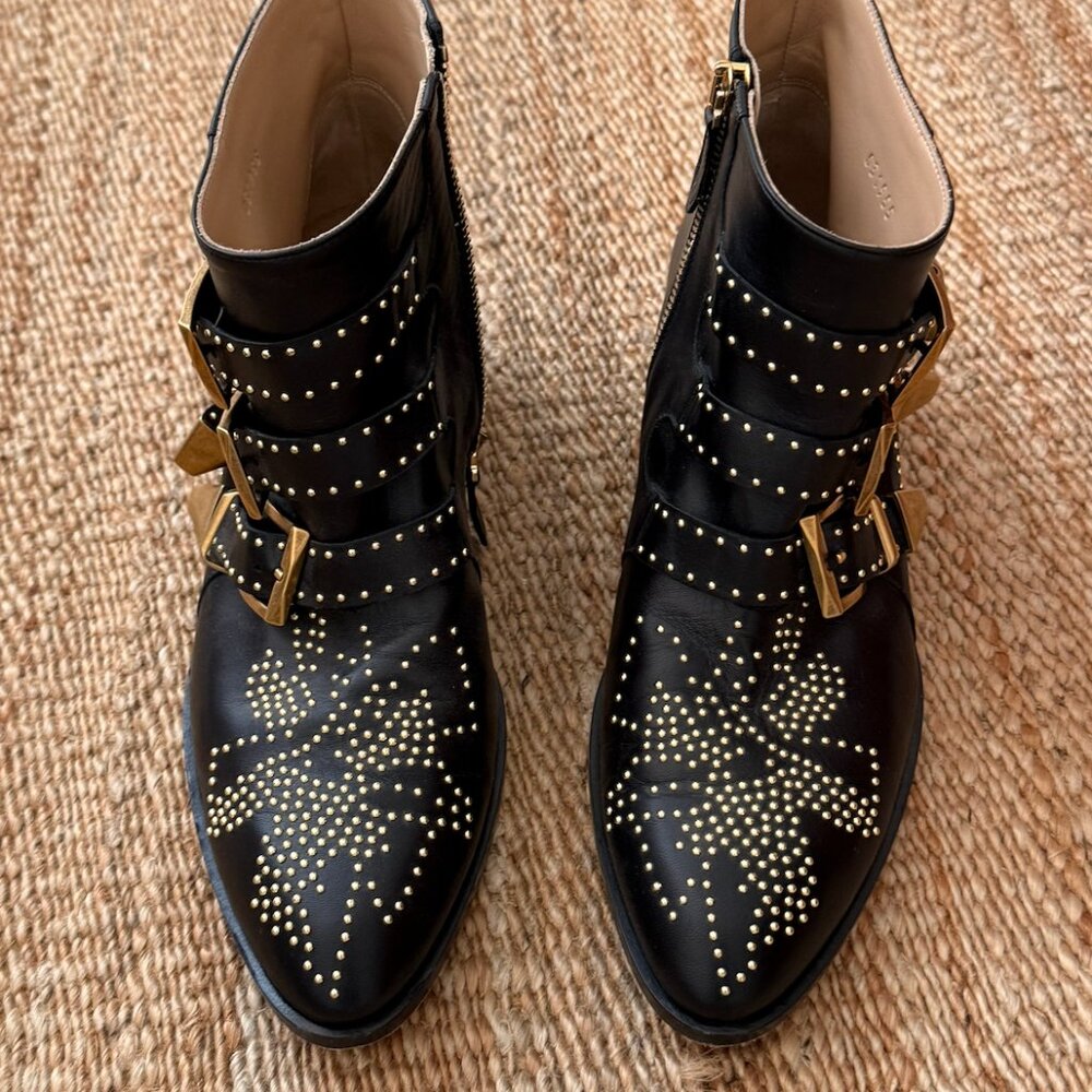 Chloe Susanna Studded Leather Ankle Boot
